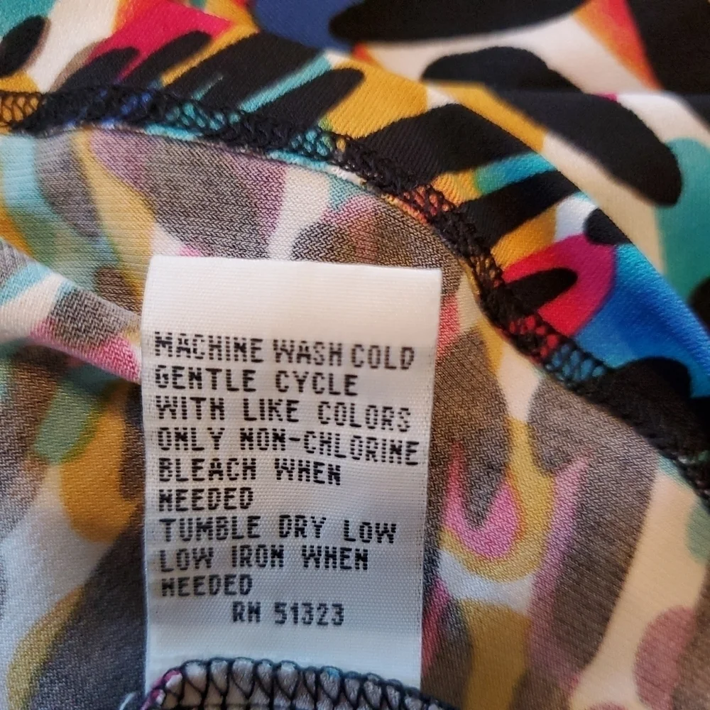 Kenneth Cole Multicolor Animal Print Fit and Flare Sleeveless Midi Dress Sz S - Picture 9 of 9